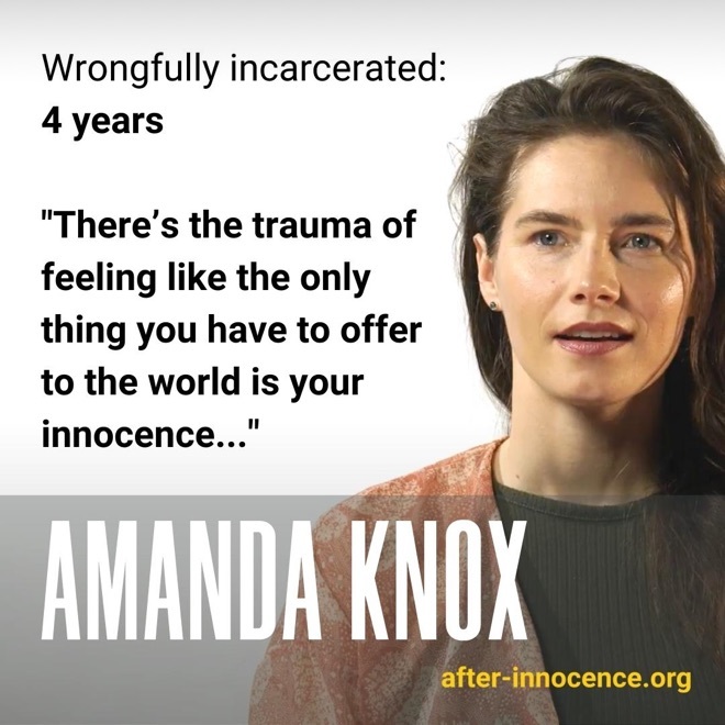 An array of statistics and exoneree photos and stories articulate the important and challenging work of After Innocence.