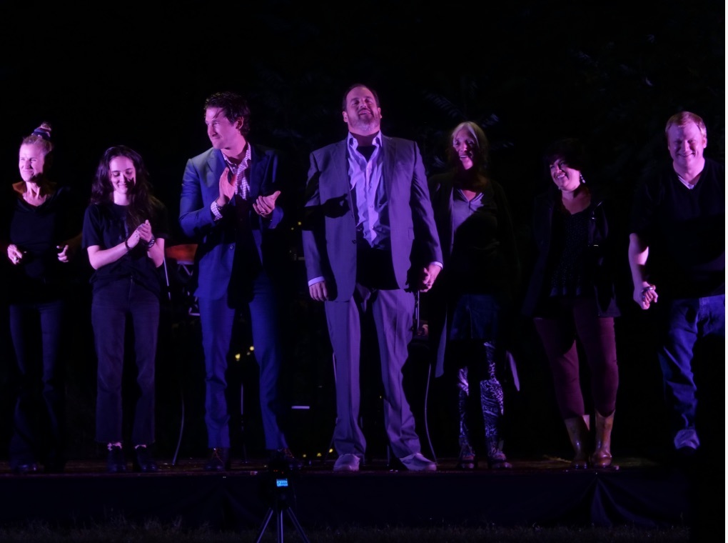 Photo of actors onstage at the end of the Rupert Mountain Theatrefest production