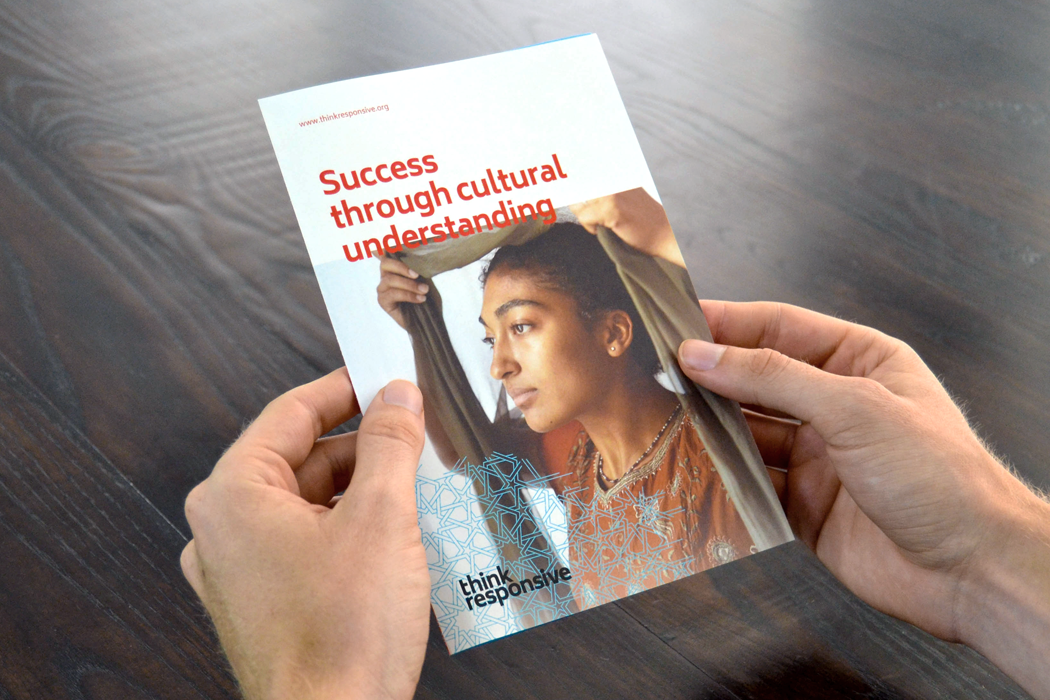 Cover of the Think Responsive brochure with the headline, "Success through cultural understanding."