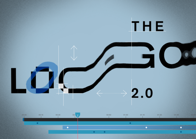 Illustration of "The Logo 2.0" with stretched type